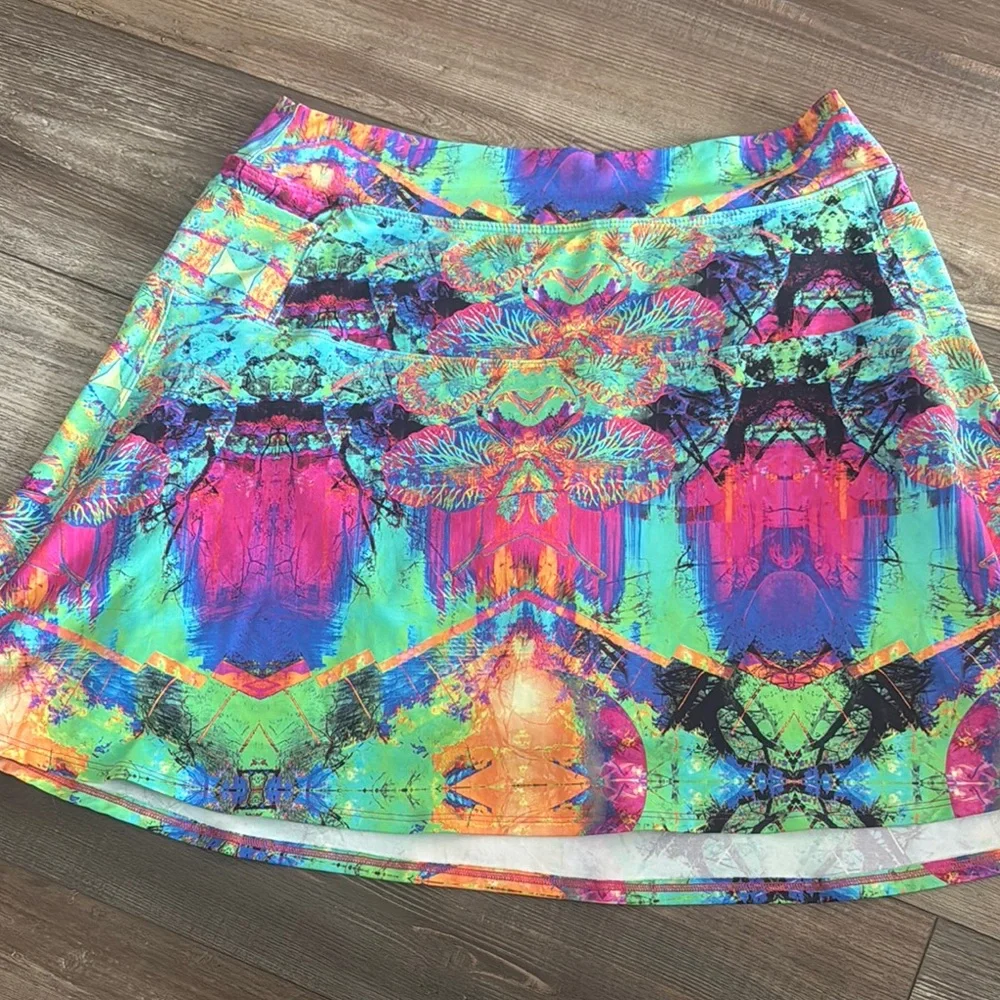 Vibrant Multicolor Women's Tennis /Swim/Pickleball Skirt - Picture 1 of 6